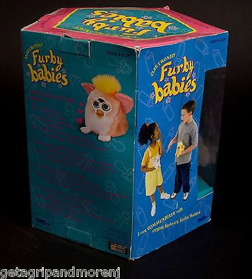 Original 1999 FURBY BABIES Purple & White Collectible Toy - New/Old Stock in Original Box - Excellent Condition - Perfect for Collectors & 90s Nostalgia Gifts