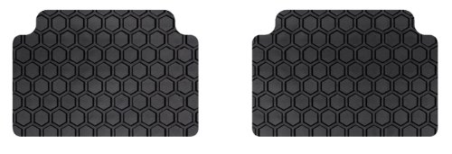 Intro-Tech HY-658R-RT-B Hexomat Custom Fit Floor Mats for Hyundai Elantra - 2-Piece Set, Black Rubber-like Material - Perfect for All-Weather Protection & Car Interior Customization