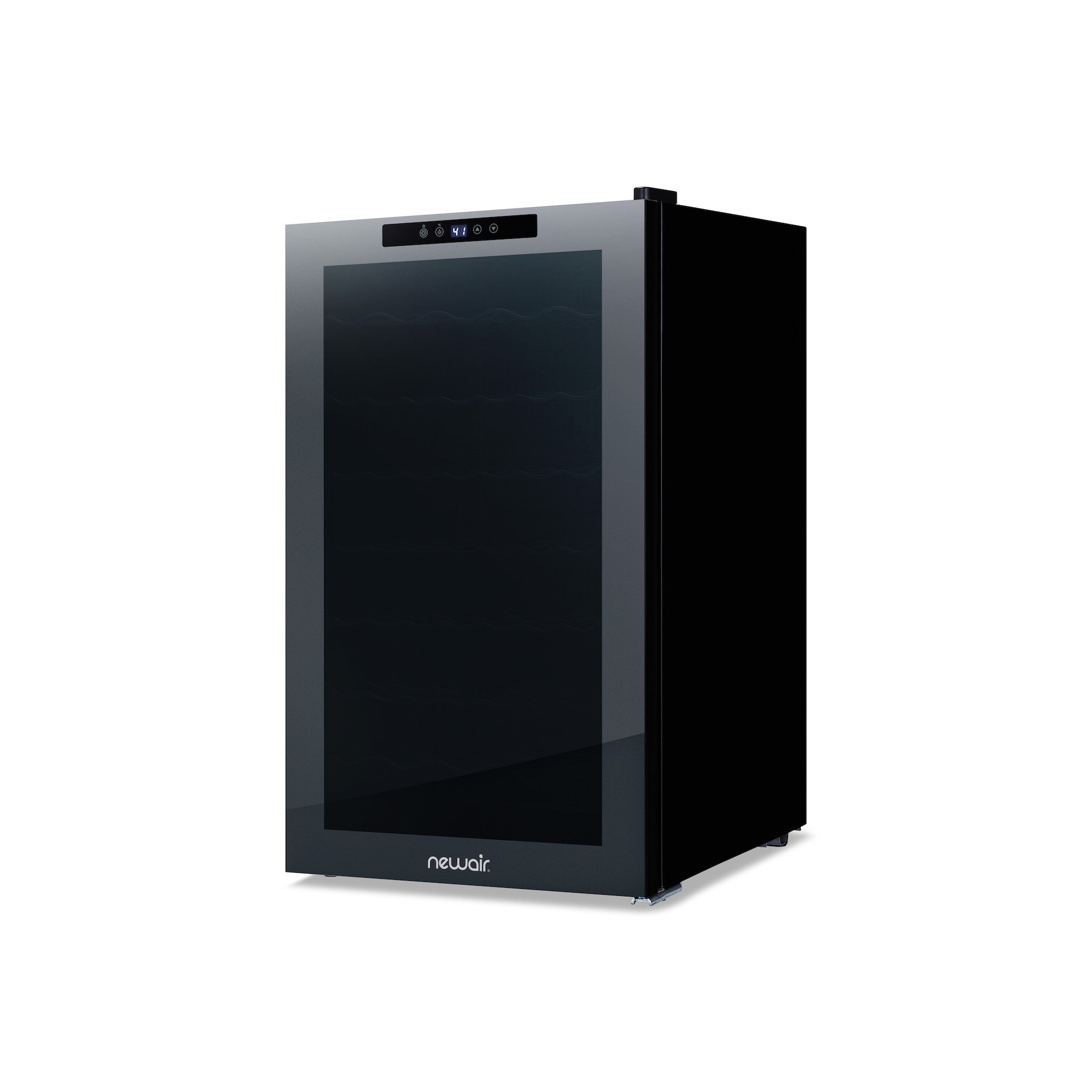 Newair® 51 Bottle 19.5 Inch Black Freestanding Wine Cooler Refrigerator - Perfect for Home Bars, Restaurants, and Wine Cellars