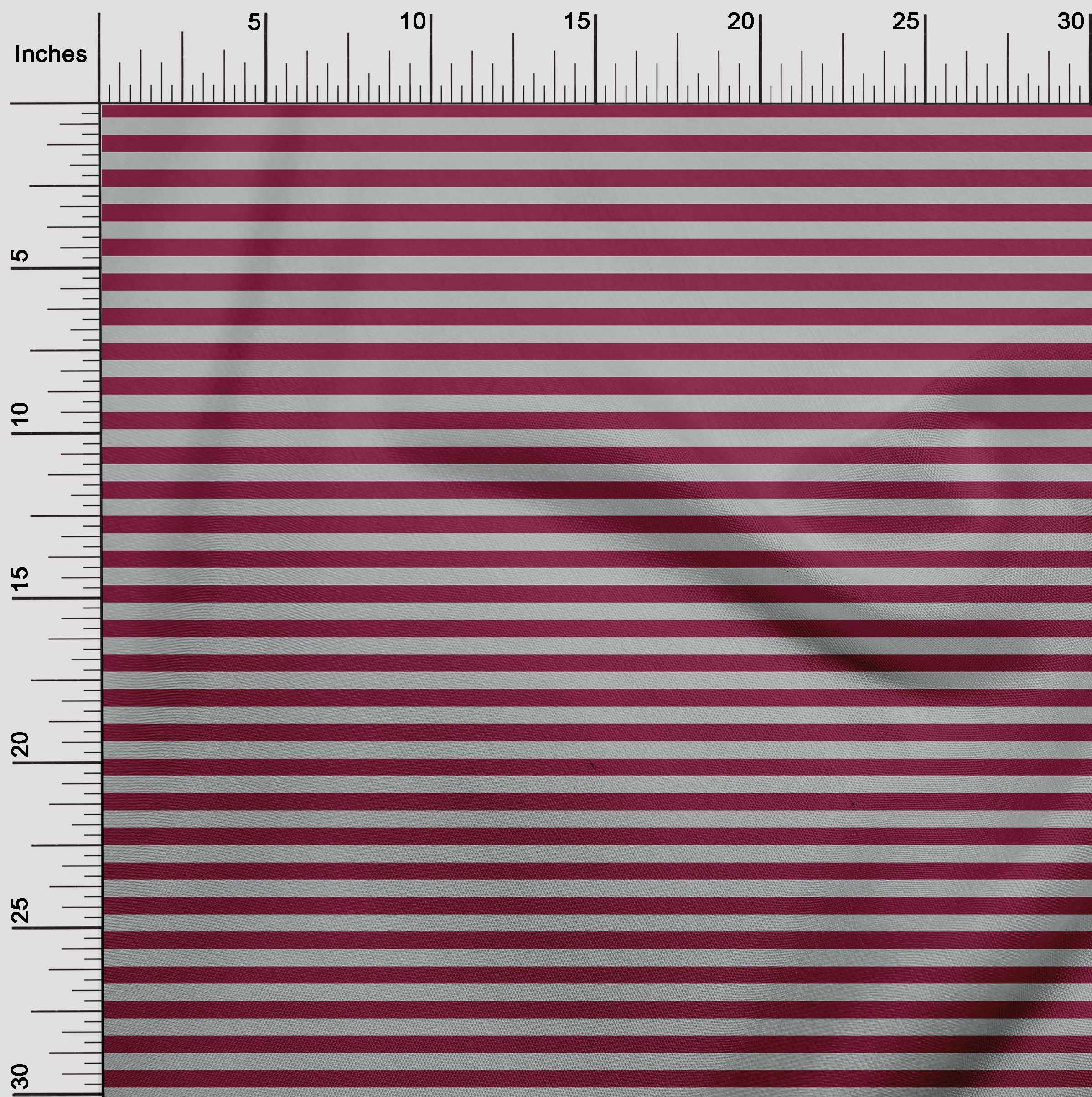 oneOone Rayon Magenta Fabric with Stripes - 56 Inch Wide Printed Sewing Material by The Yard | DIY Clothing, Dresses, Quilting & Home Decor Projects