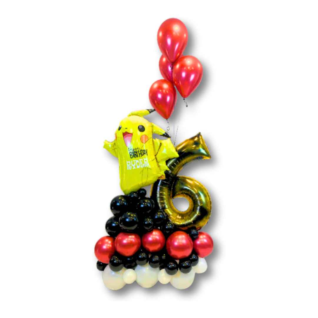 Pikachu Birthday Balloon Bouquet - Cute Pokemon Party Decorations for Kids Birthday, Baby Shower & Themed Celebrations
