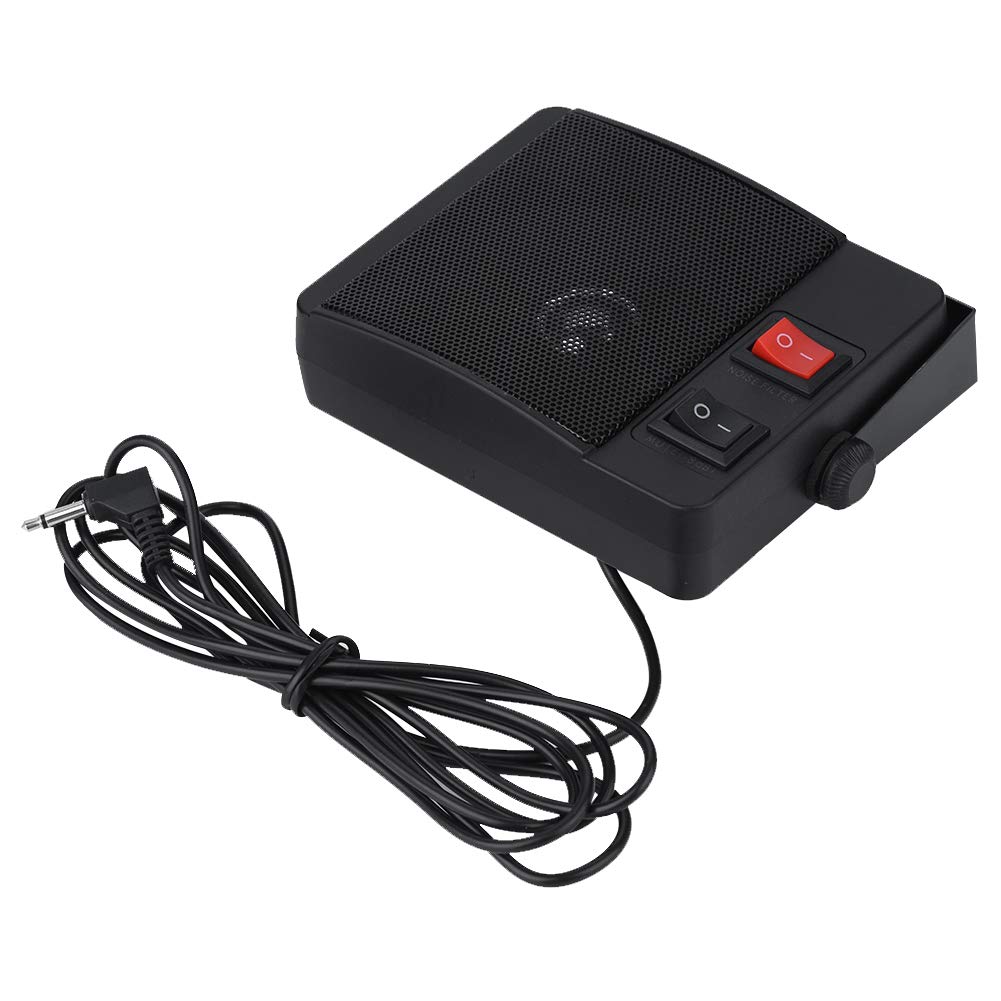 YAESU TS-750 Mini External Speaker with Noise Filter for Two Way Radios, CB Radios & Car Mobile Radios - Clear Audio for Trucking, Construction & Emergency Communications