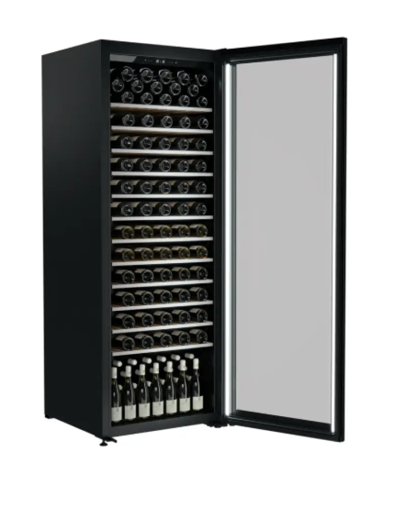 VINTEC VWM306PBA-R Premium 180 Bottle Wine Cooler with Adjustable Telescopic Shelves - Right Hinged Door for Home Bar, Restaurant, or Wine Cellar Storage