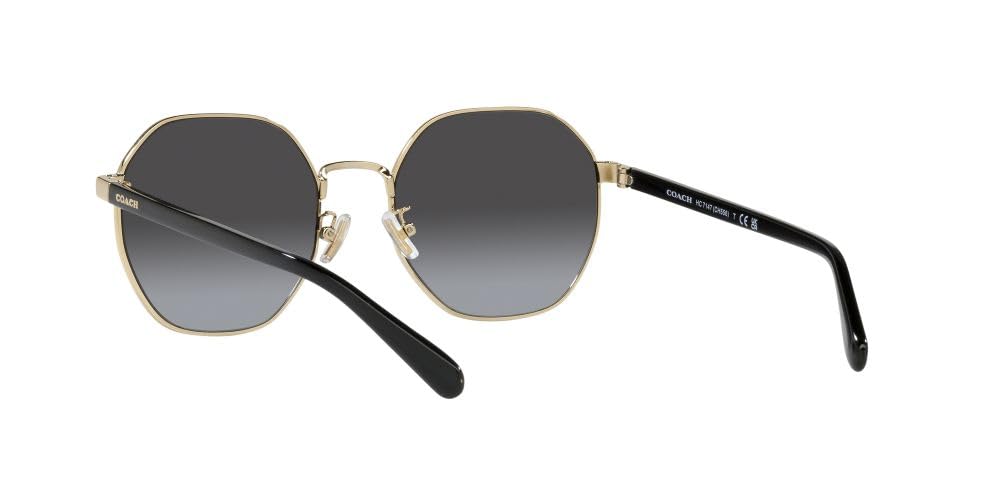 Coach Women's HC7147 Hexagonal Sunglasses - UV Protection, Polarized Lenses for Driving, Beach & Outdoor Fashion Accessories