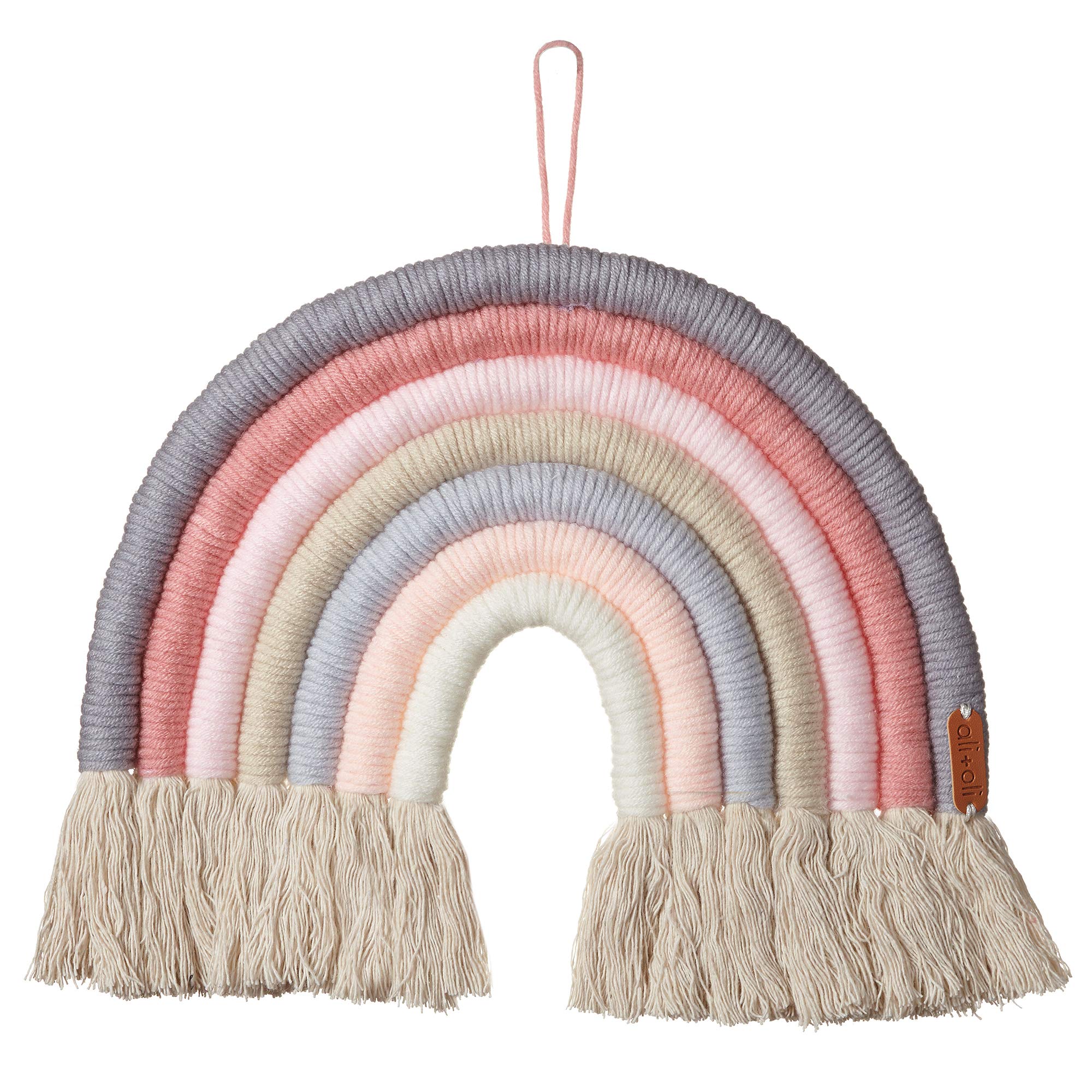 Handmade Macrame Boho Wall Hanging - Ice Cream Design Nursery Decor for Kids Room, Bedroom, or Rainbow Themed Space - Pastel Wall Art for Boys & Girls - Medium Size - Perfect for Boho, Rainbow, or Pastel Room Themes