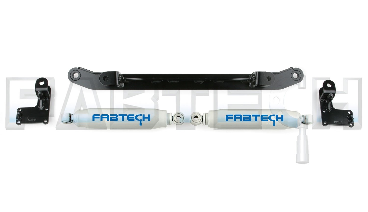 Fabtech FTS8023 Heavy-Duty Steering Stabilizer Kit for Jeep Wrangler & Gladiator – Off-Road Performance Upgrade for Smoother Handling on Rough Terrain