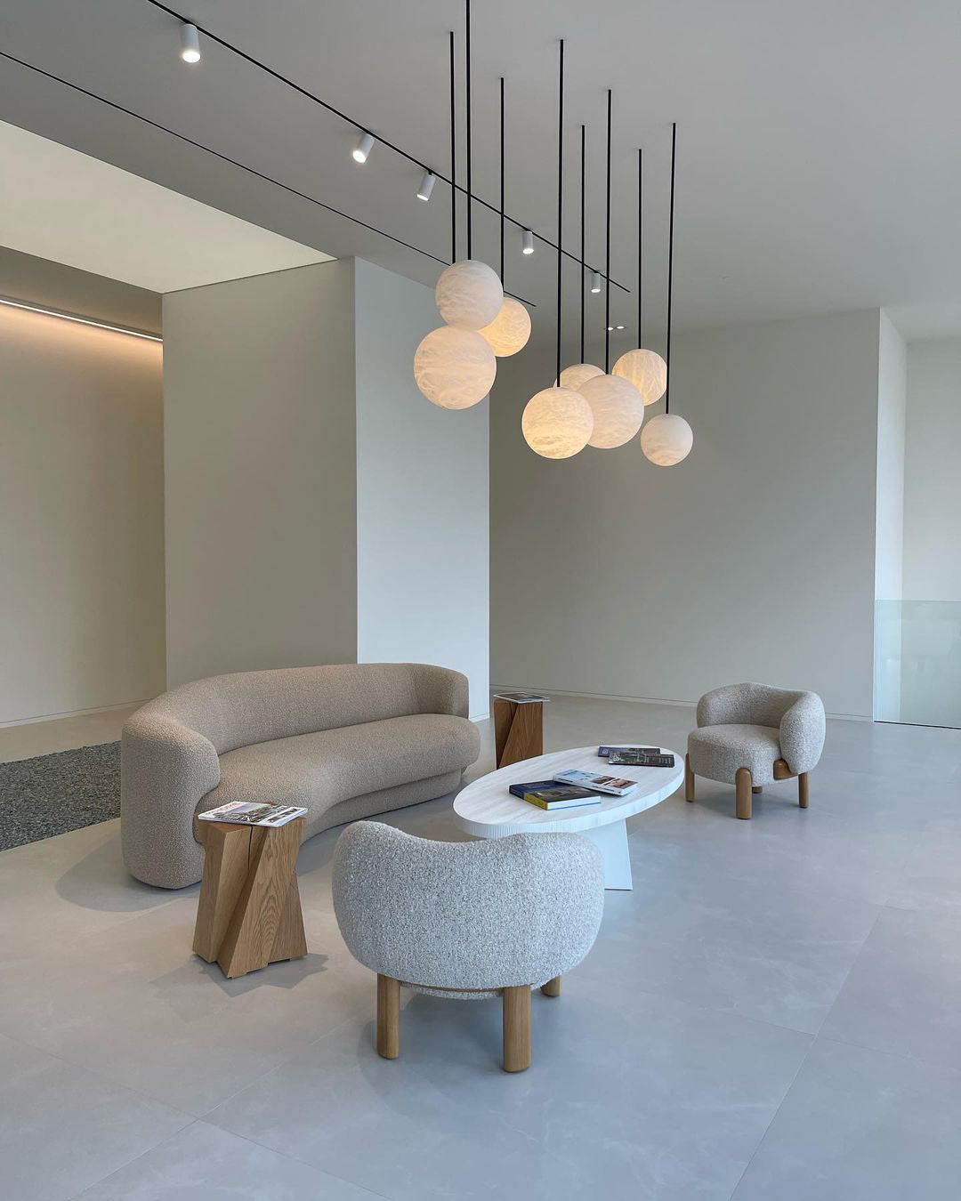 Luna Pendant Light - Modern Scandinavian Glass Hanging Lamp for Kitchen Island, Dining Room & Bedroom Lighting