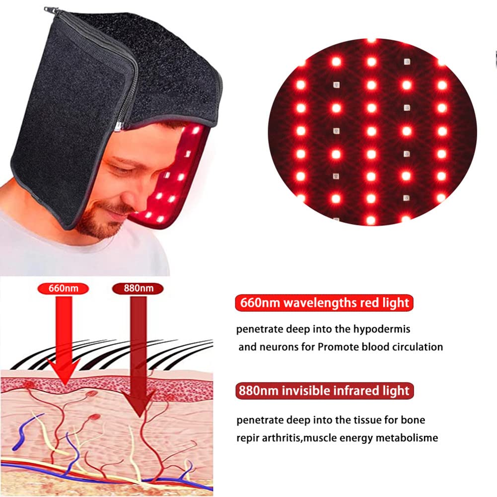 RR-YRL Hair Growth Device - 215 LED Red Light Therapy Helmet for Hair Regrowth & Follicle Healing | Anti-Hair Loss Treatment Cap for Men & Women | At-Home Hair Care Solution for Thinning Hair & Scalp Health