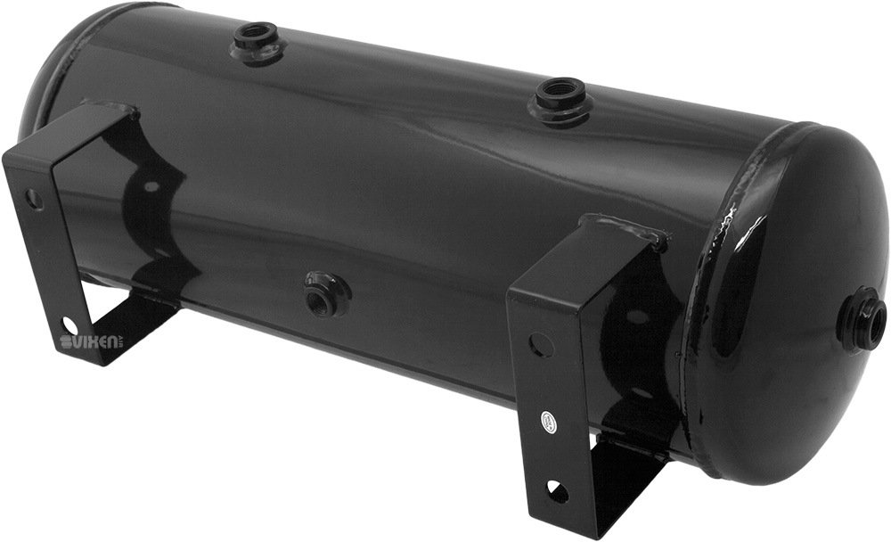 Vixen Air 3 Gallon (12 Liter) 7 Ports Heavy Duty Air Tank for Suspension, Air Ride, Train Horns - 200 PSI VXT3100 - Perfect for Trucks, SUVs, and Off-Road Vehicles
