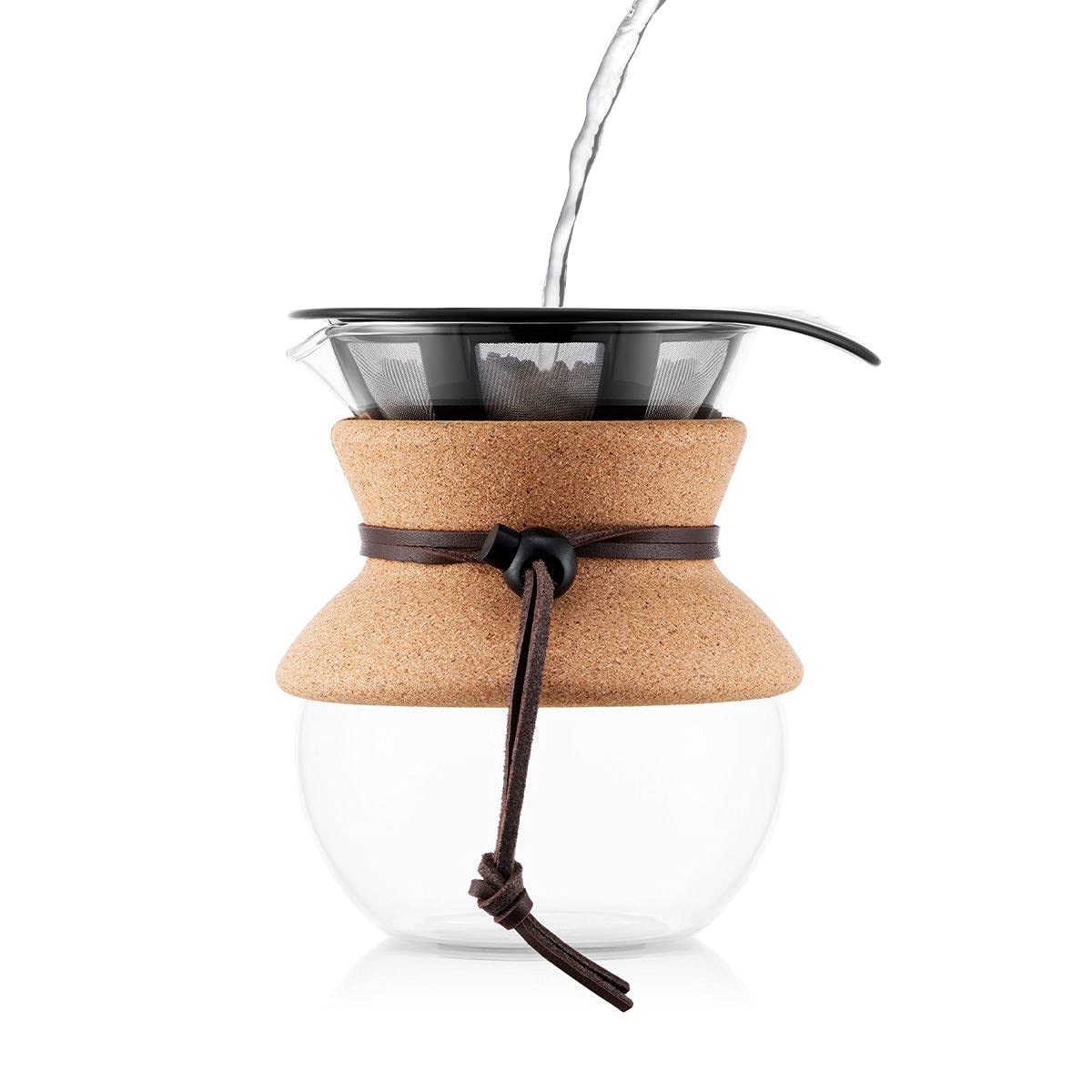 Bodum Electric Gooseneck Kettle 27oz & Pour Over Coffee Maker 0.5L Bundle - Perfect for Home Brewing Specialty Coffee and Tea Lovers