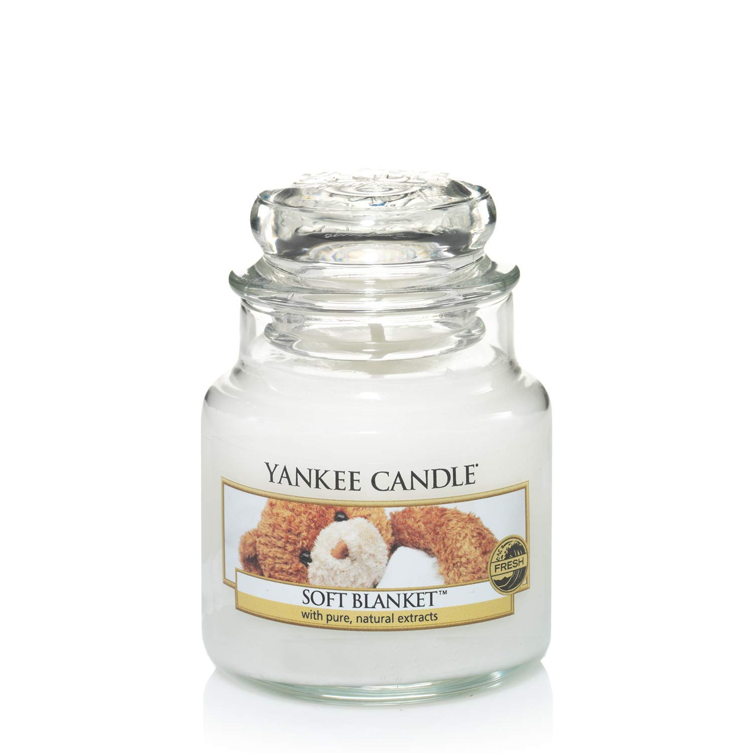 Yankee Candle Soft Blanket Scented - Classic 3.7oz Small Jar Single Wick Candle with 20+ Hours Burn Time | Home Decor, Relaxation & Aromatherapy for Bedroom, Living Room & Office