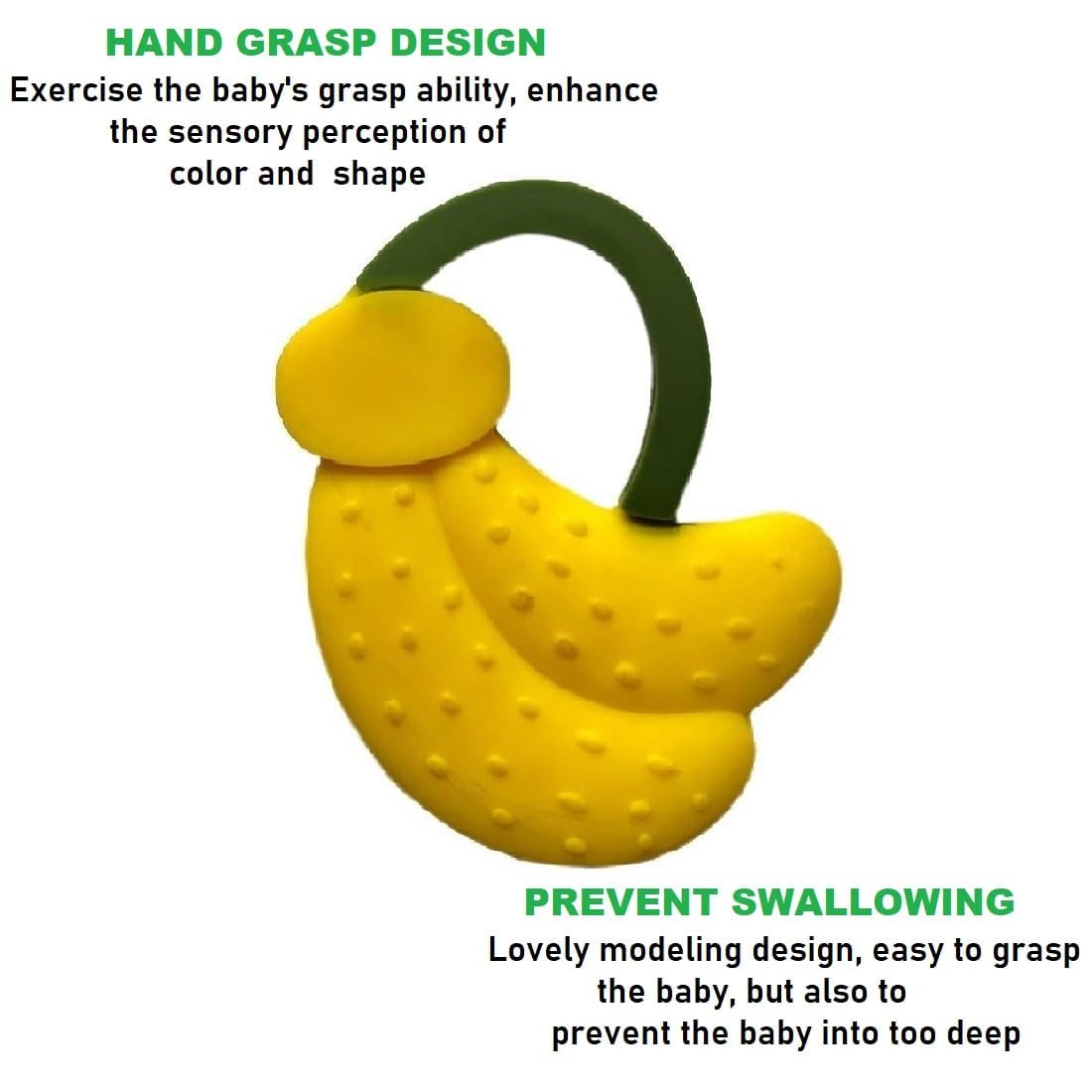 Kritiu Fruits Teether & Teether Combo - BPA-Free Silicone Baby Teething Toy for 0-12 Months | Soft & Safe Infant Gum Massager | Yellow Banana & Pink | Perfect for Soothing Sore Gums & Promoting Oral Development