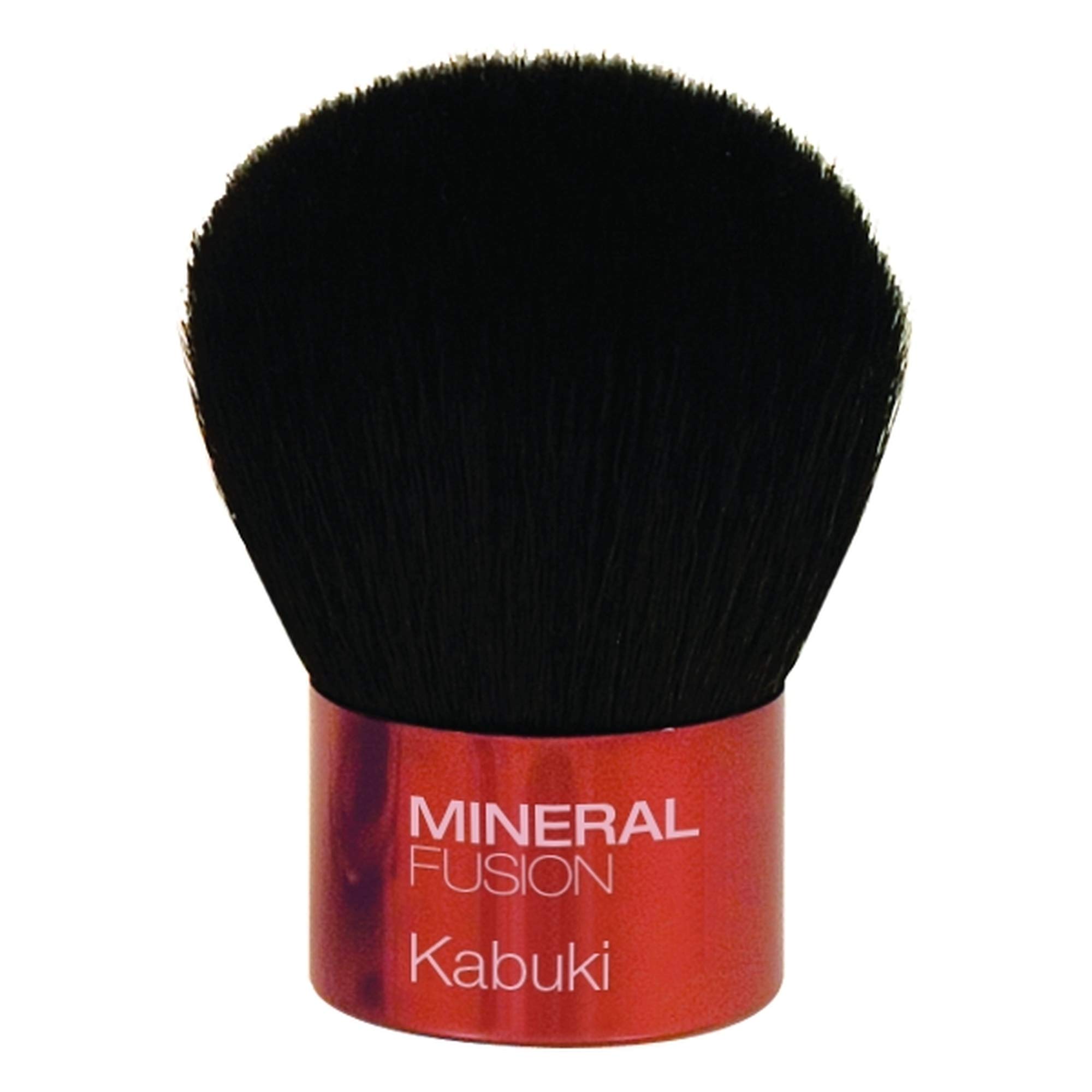 Mineral Fusion Kabuki Brush - Soft Vegan Makeup Brush for Mineral Powder & Foundation - Perfect for Travel & Everyday Makeup Application