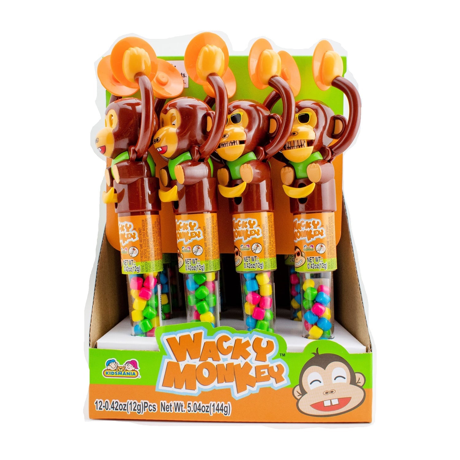 Kidsmania Wacky Monkey Plush Toy - 12 Pack Bulk Set for Party Favors, Carnival Prizes & Classroom Rewards | Fun Stuffed Animal Gifts for Kids