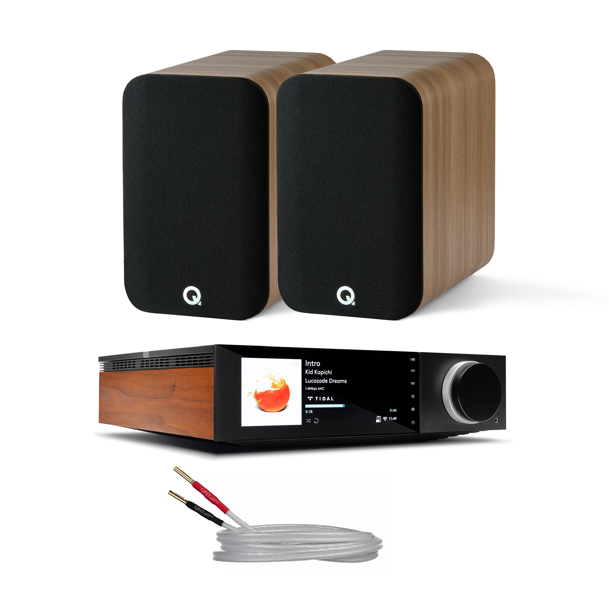 Q Acoustics 5020 Bookshelf Speakers with Amplifier Bundle - Premium HiFi Audio System for Home Theater, Music Listening & Gaming Setup