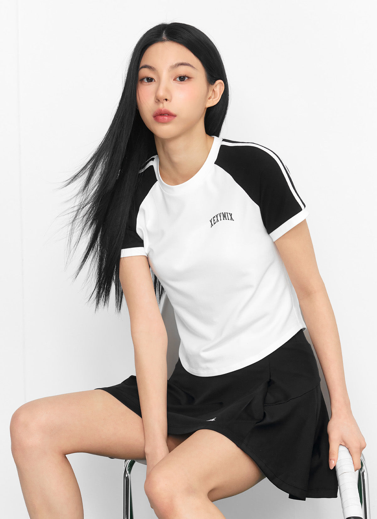 Reglan Color Block Crop Short Sleeve T-Shirt for Women | Trendy Summer Fashion Top | Perfect for Casual Outings, Beach Days & Music Festivals