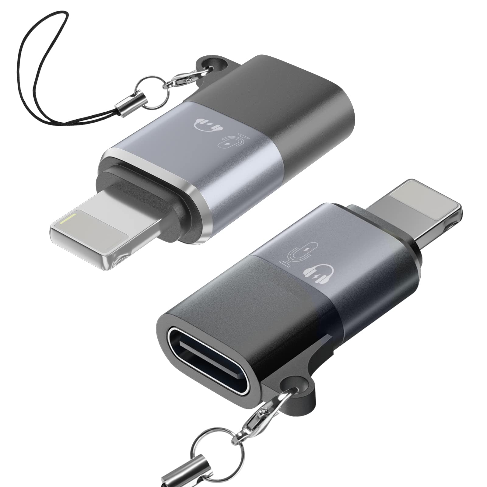 USB C to Lightning Adapter, iOS OTG Converter for Wireless Microphones, USB Drives, Speakers, Card Readers, Mice & Keyboards - Seamless Device Connectivity for Mobile Phones & Tablets in Home, Office & Studio