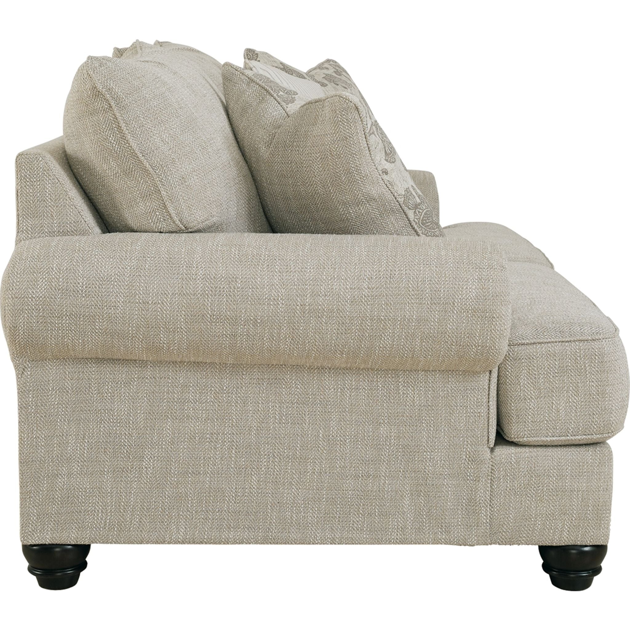 Asanti Loveseat in Fog - Modern Two-Seater Sofa for Living Room, Lounge & Small Spaces - Comfortable Fabric Loveseat with Soft Cushions