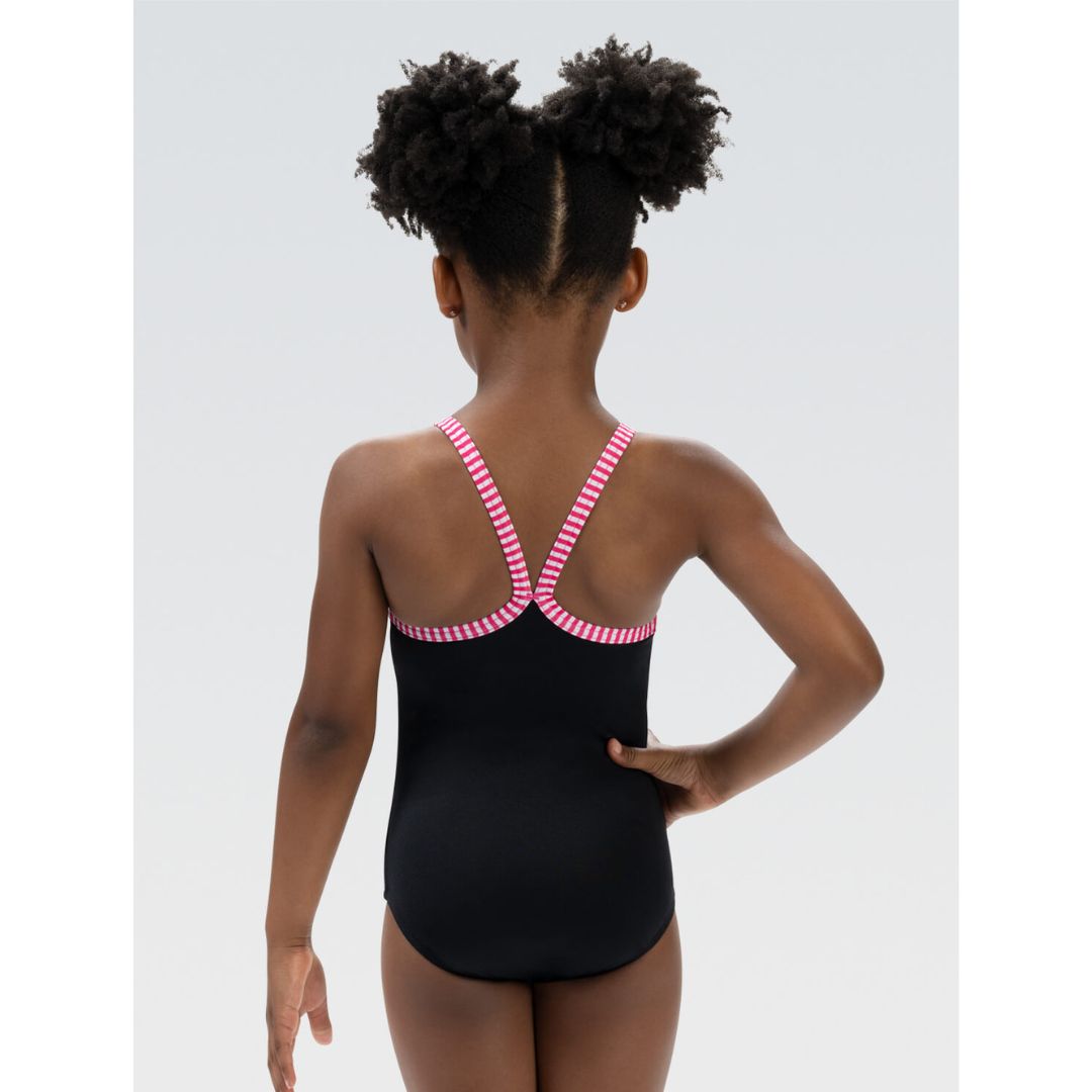 Dolfin Black One Piece Toddler Swimsuit for Girls - UV Protection Swimwear for Baby & Kids - Perfect for Pool, Beach & Summer Water Activities