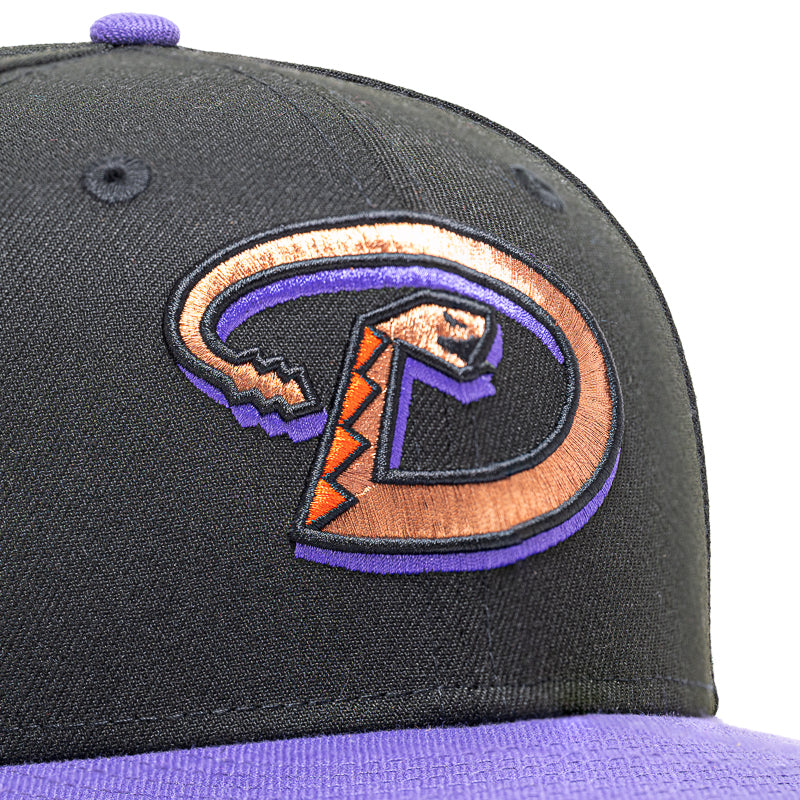 New Era Arizona Diamondbacks 59FIFTY Fitted Hat - Black/Purple Snapback Cap for Baseball Fans & Streetwear Style