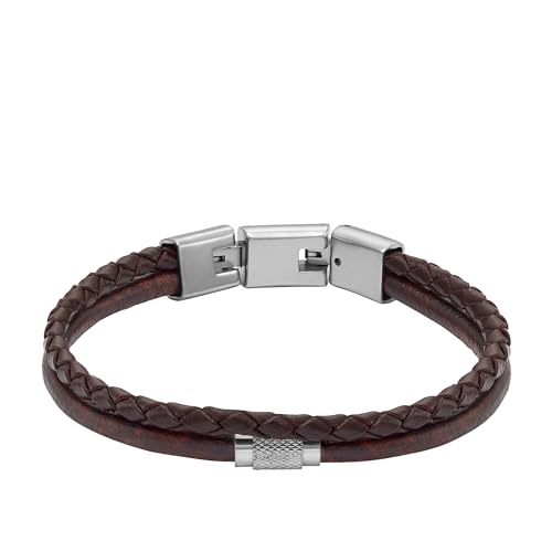 Brown Braided Multi w/ Silver Rondelle