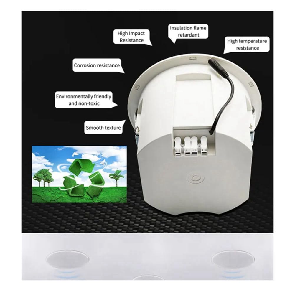 Desikixudy Built-in Amplifier Full Range Bluetooth Ceiling Speaker for Home Theater & Background Music - Easy Installation & Use - Perfect for Living Rooms, Kitchens, and Commercial Spaces