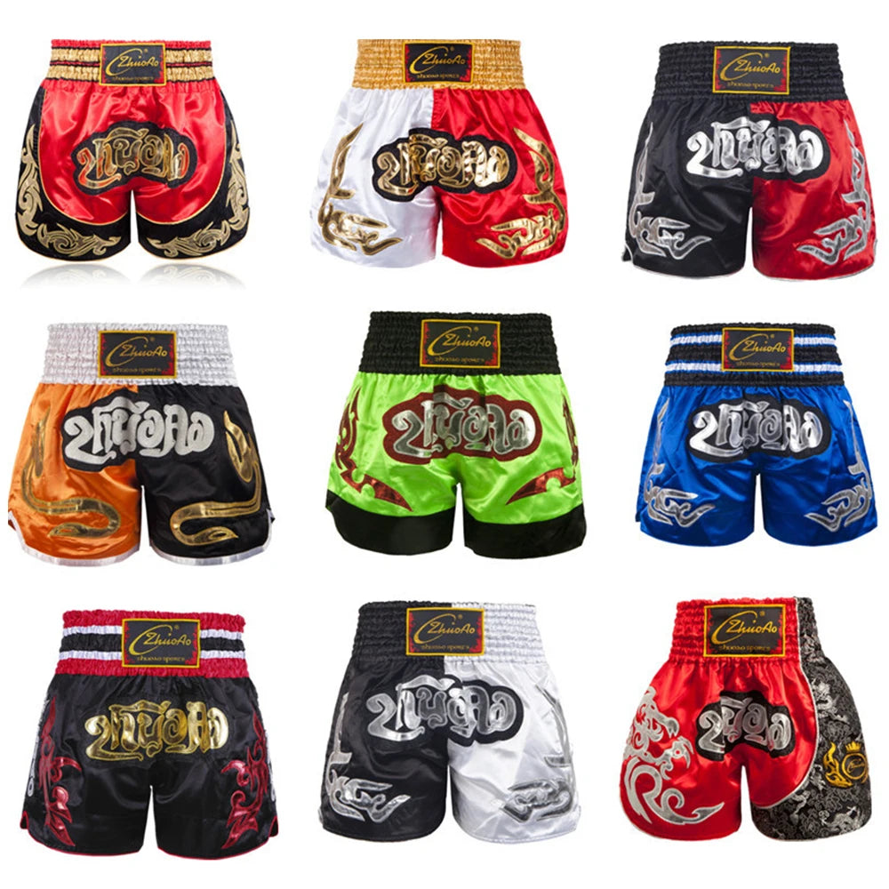 Breathable Fight Shorts for Men & Women - Lightweight Kickboxing & MMA Training Shorts - Perfect for Boxing, Muay Thai & Gym Workouts