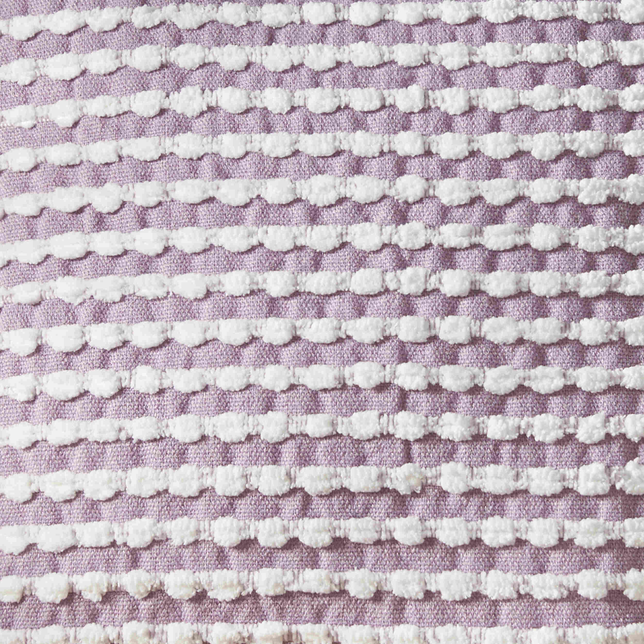 Catherine Lansfield Stab Stitch Decorative Throw Pillow Cushion Cover - Soft Lilac Purple for Living Room, Bedroom, Sofa & Home Decor
