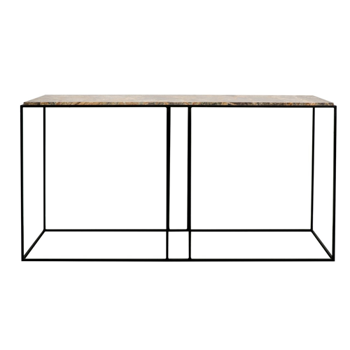 Dolcè Console Table - Elegant Forest Marble Entryway Table for Hallway, Living Room & Foyer Decor | Modern Sofa Table with Marble Top