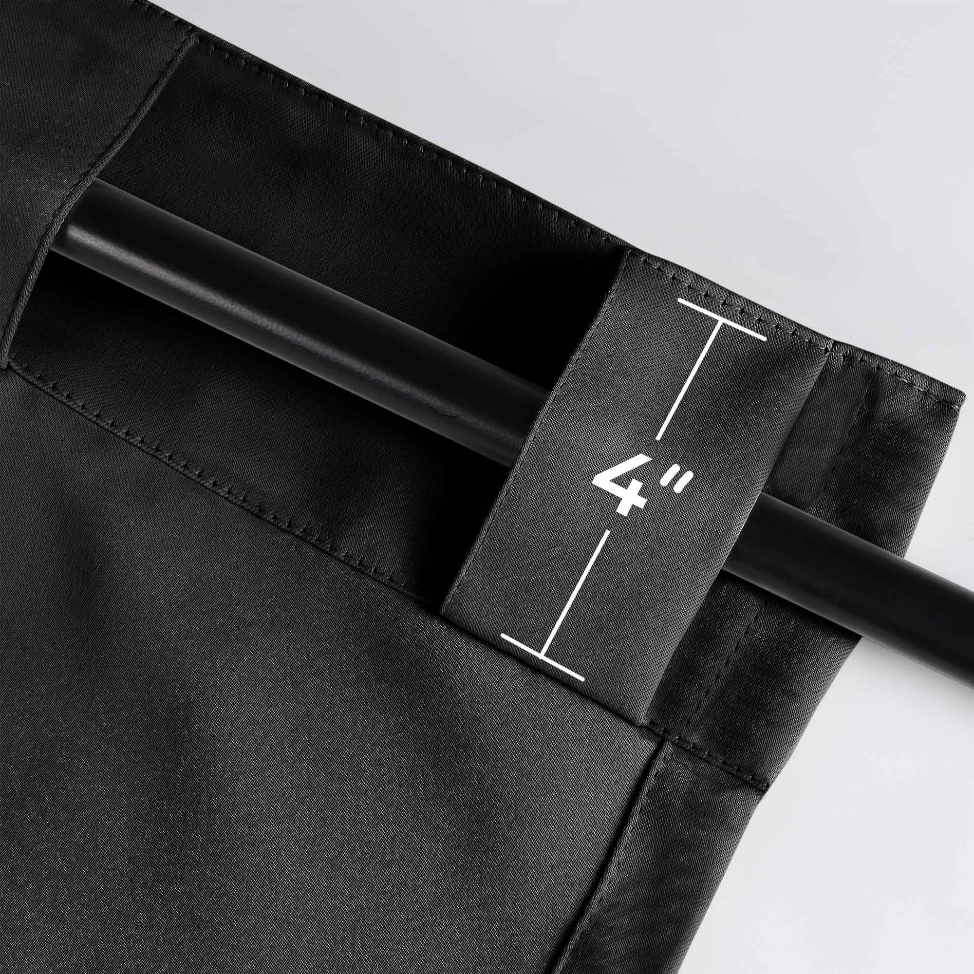 Blackout Curtains for Bedroom - Solid Room Darkening Thermal Insulated Curtains with Back Tabs, Set of 2 Panels - Perfect for Nursery, Home Theater & Light Sleepers