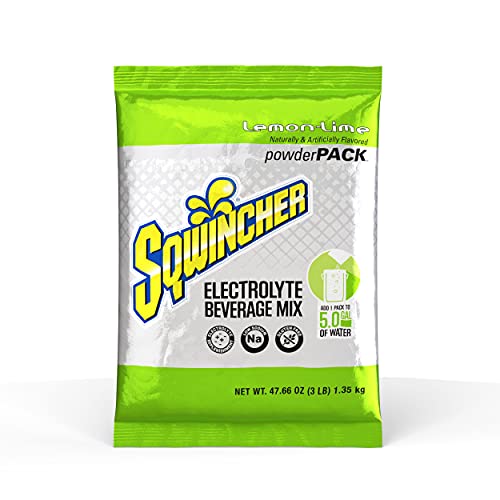 Sqwincher Electrolyte Drink Powder Pack - Lemon Lime Flavor, 47.66 oz (Pack of 16) | Hydration for Athletes, Outdoor Activities & Workouts