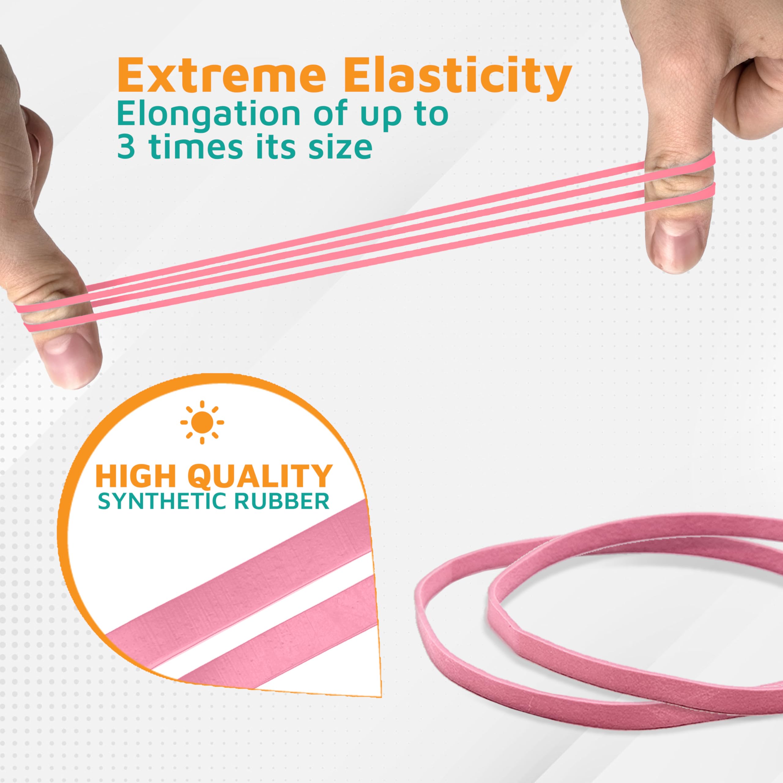 PlasticMill #33 Pink Rubber Bands (3.5