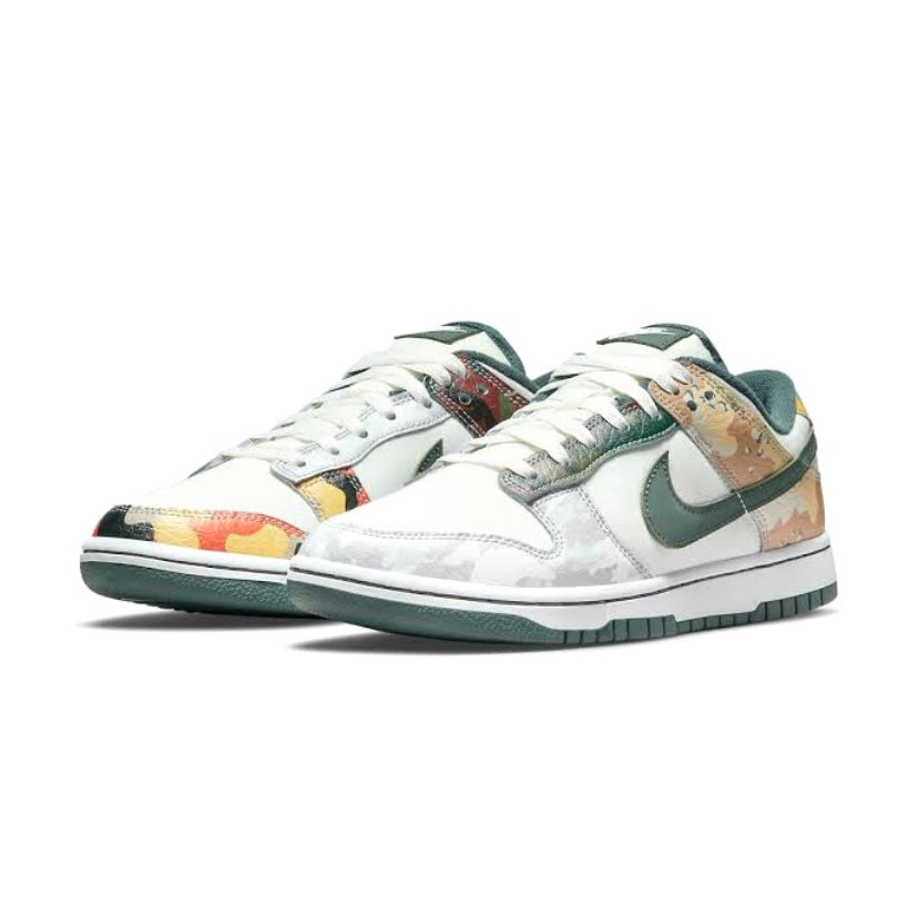 Nike Dunk Low Sail Multi Camo Sneakers - Men's & Women's Casual Shoes for Streetwear, Skateboarding & Everyday Fashion