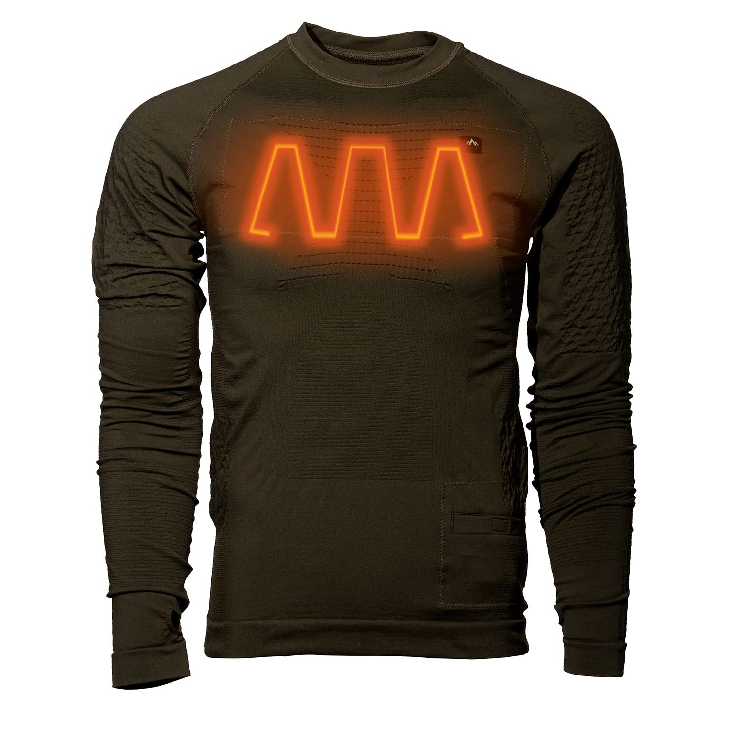 Pnuma Outdoors IconX Heated Long Sleeve Shirt with Rechargeable Battery - 3 Heat Settings for Men & Women | Warm Base Layer for Hiking, Hunting & Winter Sports