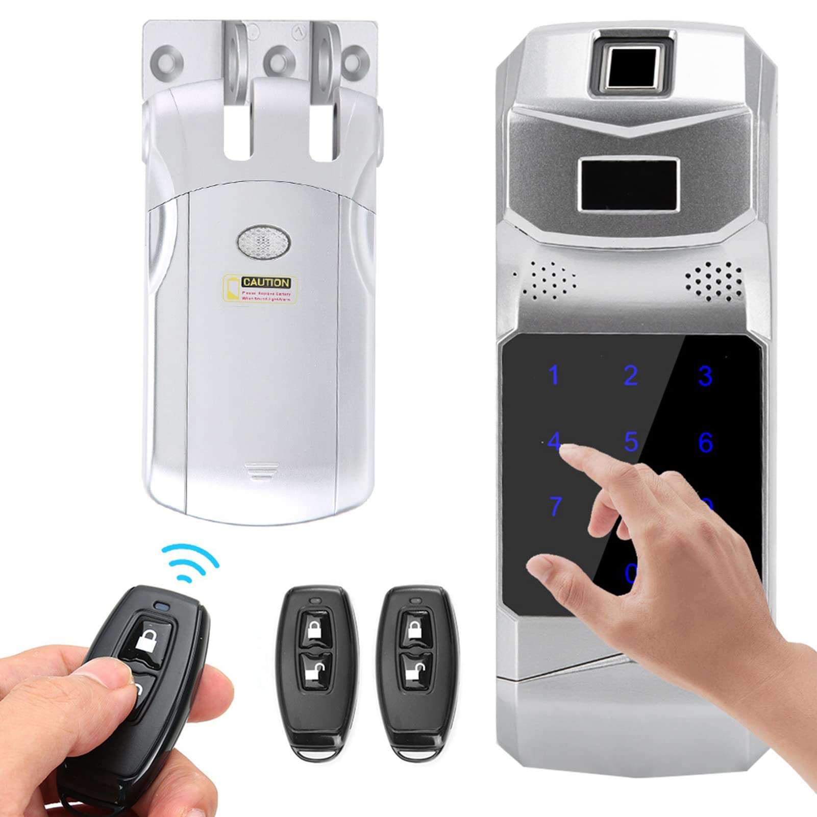 Smart Fingerprint Door Lock - Keyless Entry with Biometric, Password, Remote Control & Touchscreen - Wireless Security for Homes & Apartments - Perfect for Smart Homes & Vacation Rentals