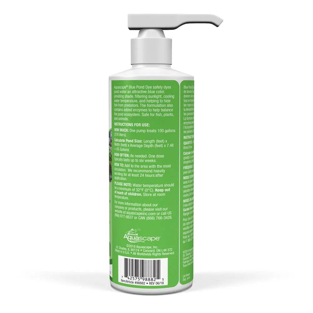 Blue Pond Dye - 236ml | Safe Water Colorant for Ponds, Lakes & Fountains | Enhances Aesthetics & Controls Algae Growth | Perfect for Landscaping & Water Features