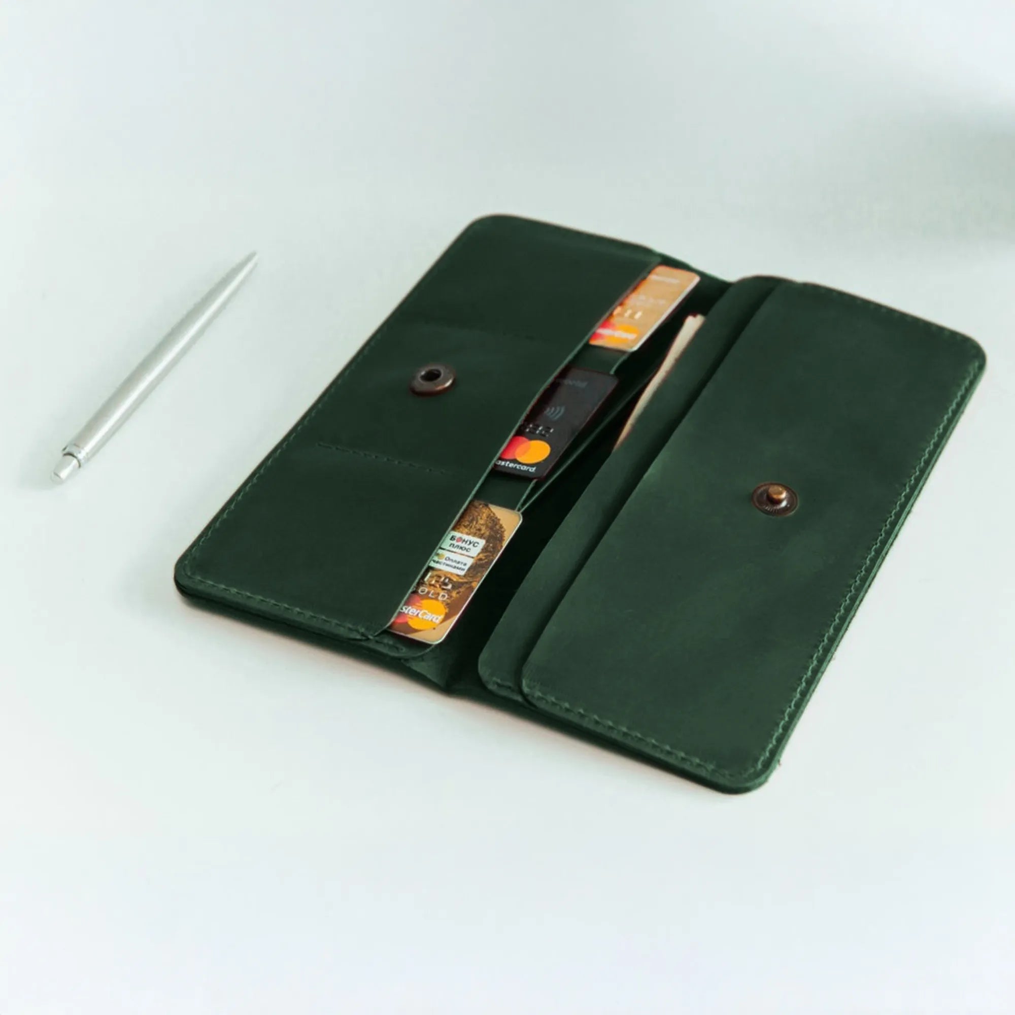 Premium Genuine Leather Long Wallet for Men & Women - RFID Blocking, Multiple Card Slots - Perfect for Travel, Business & Everyday Use (Stockholm Collection)