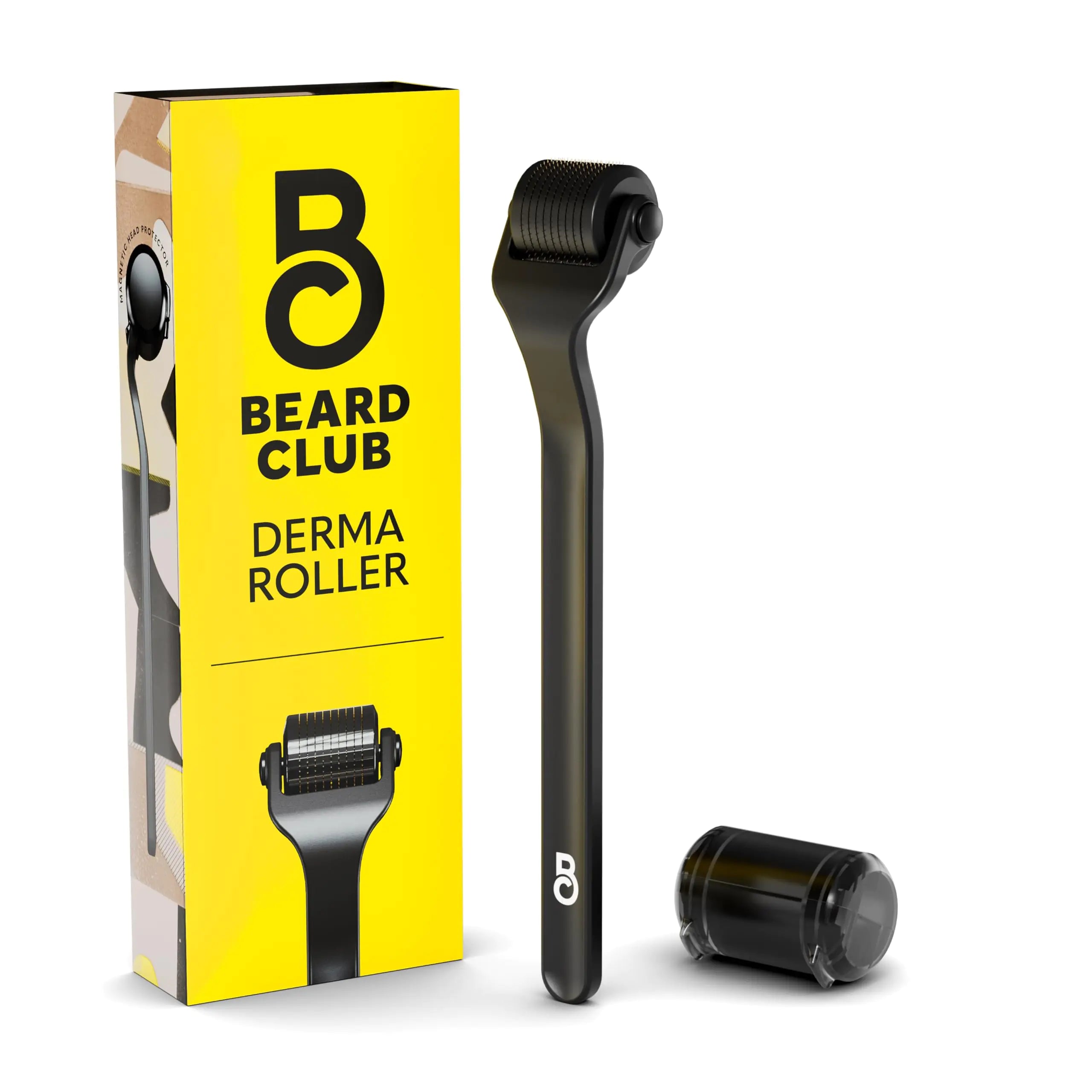 Beard Club Derma Roller for Men - 0.5mm Microneedle Roller to Stimulate Beard Growth & Improve Skin Health | Reduce Patchy Beard & Acne Scars | Perfect for Home Grooming & Facial Care Routine