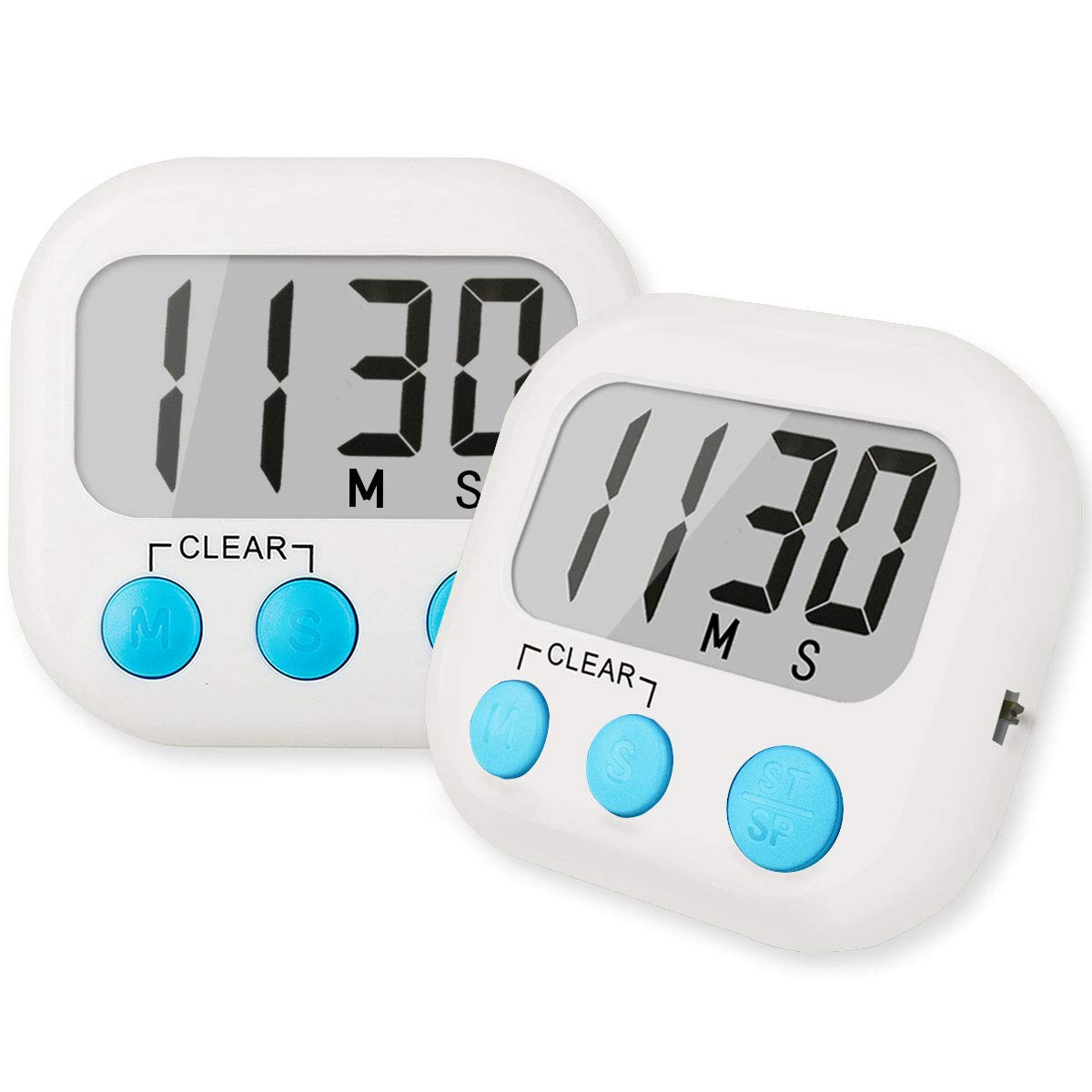 4 Pack Digital Timer with Large Display & Loud Alarm - Countdown & Kitchen Timer for Cooking, Baking, Exercise, and Classroom Use