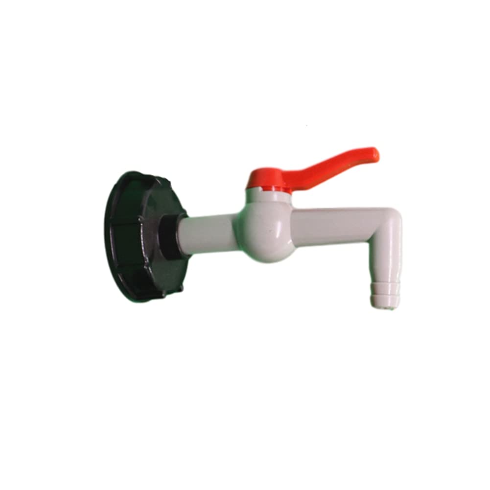 GC-18419 S60x6 Plastic IBC Tank Adapter - Garden Hose Faucet Connector, Water Tank Hose Replacement Fitting - White (IBC Tote Adapter for Water Transfer, Irrigation Systems & Outdoor Use)