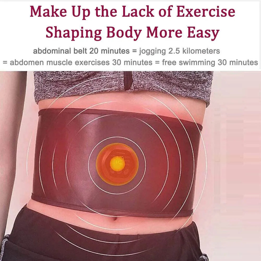 Electric ABS Muscle Stimulation Belt - EMS Abdominal Trainer for Core Workout & Toning | Gym, Home Fitness & Recovery Use