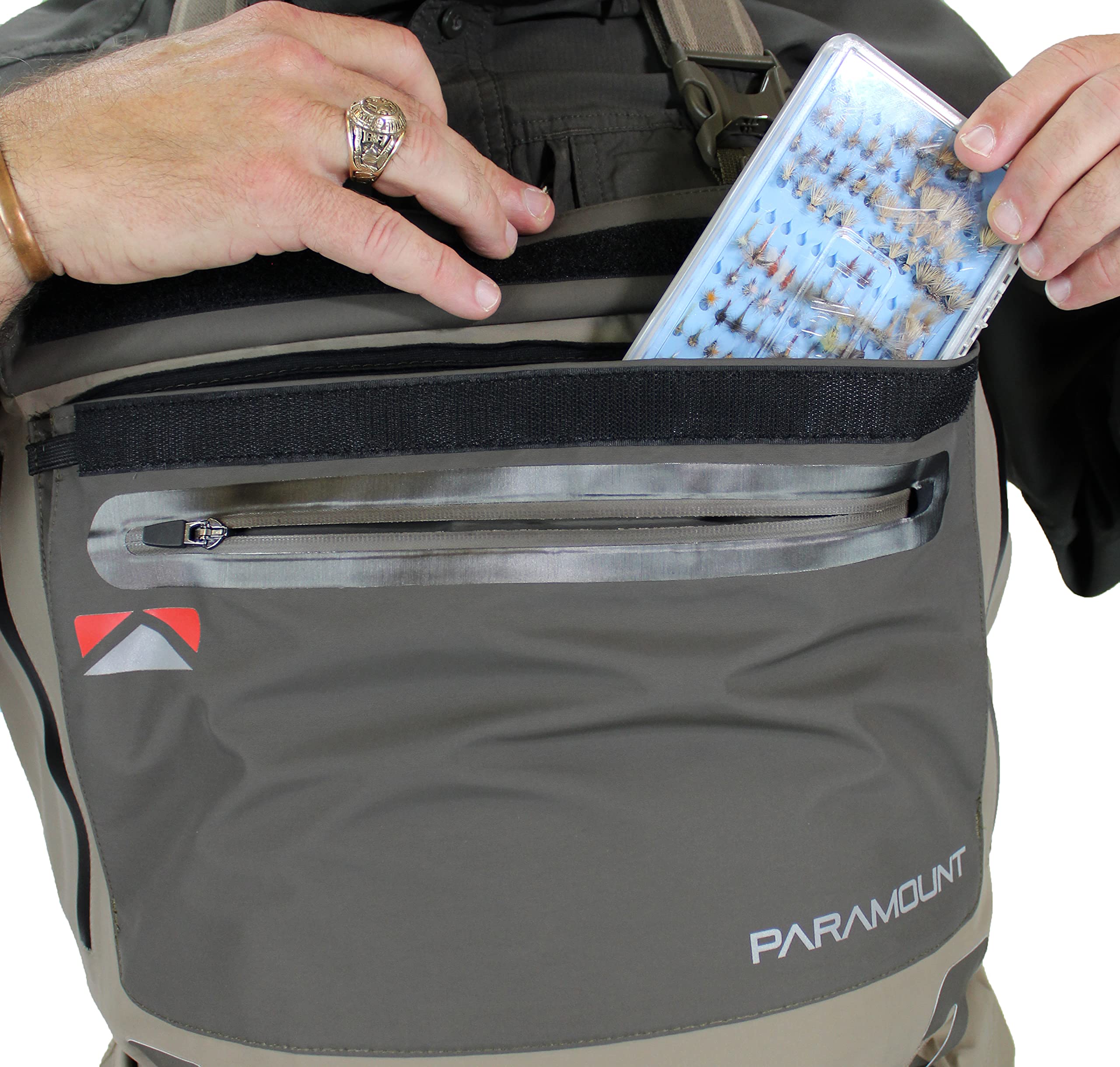 **Paramount Outdoors Slate Breathable Stockingfoot Full Wrap 6-Ply Fishing Chest Wader for Men & Women – Lightweight, Waterproof, Durable for Fly Fishing, Hunting & Outdoor Adventures**