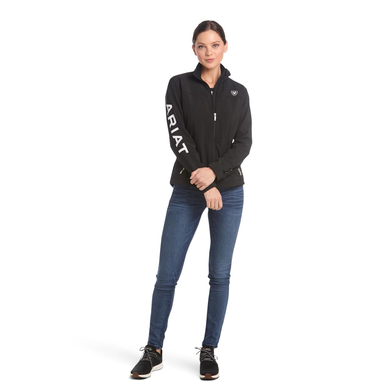 Ariat Women's New Team Softshell Jacket - Lightweight Waterproof Windbreaker for Outdoor Riding & Hiking | Perfect for Equestrian, Horseback Riding & Cold Weather Activities