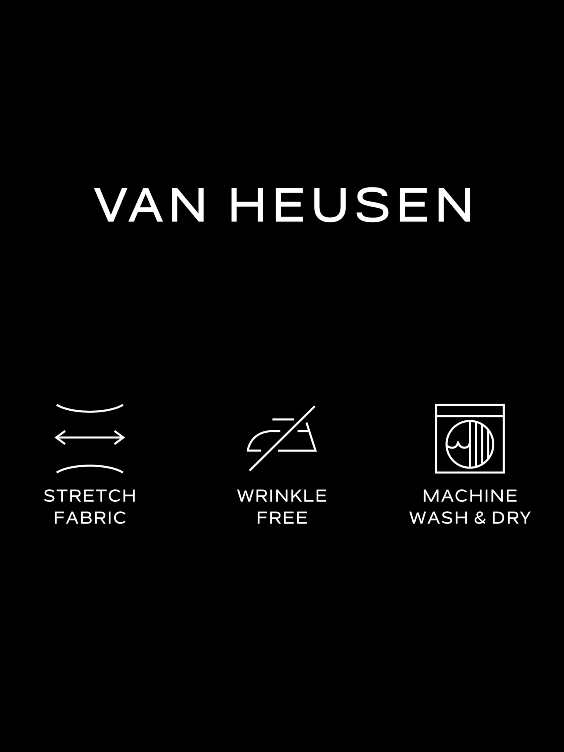 Van Heusen Men's Slim Fit Dress Shirts - Lux Sateen Stretch Solid Spread Collar Button Down Shirt for Business, Office & Formal Occasions