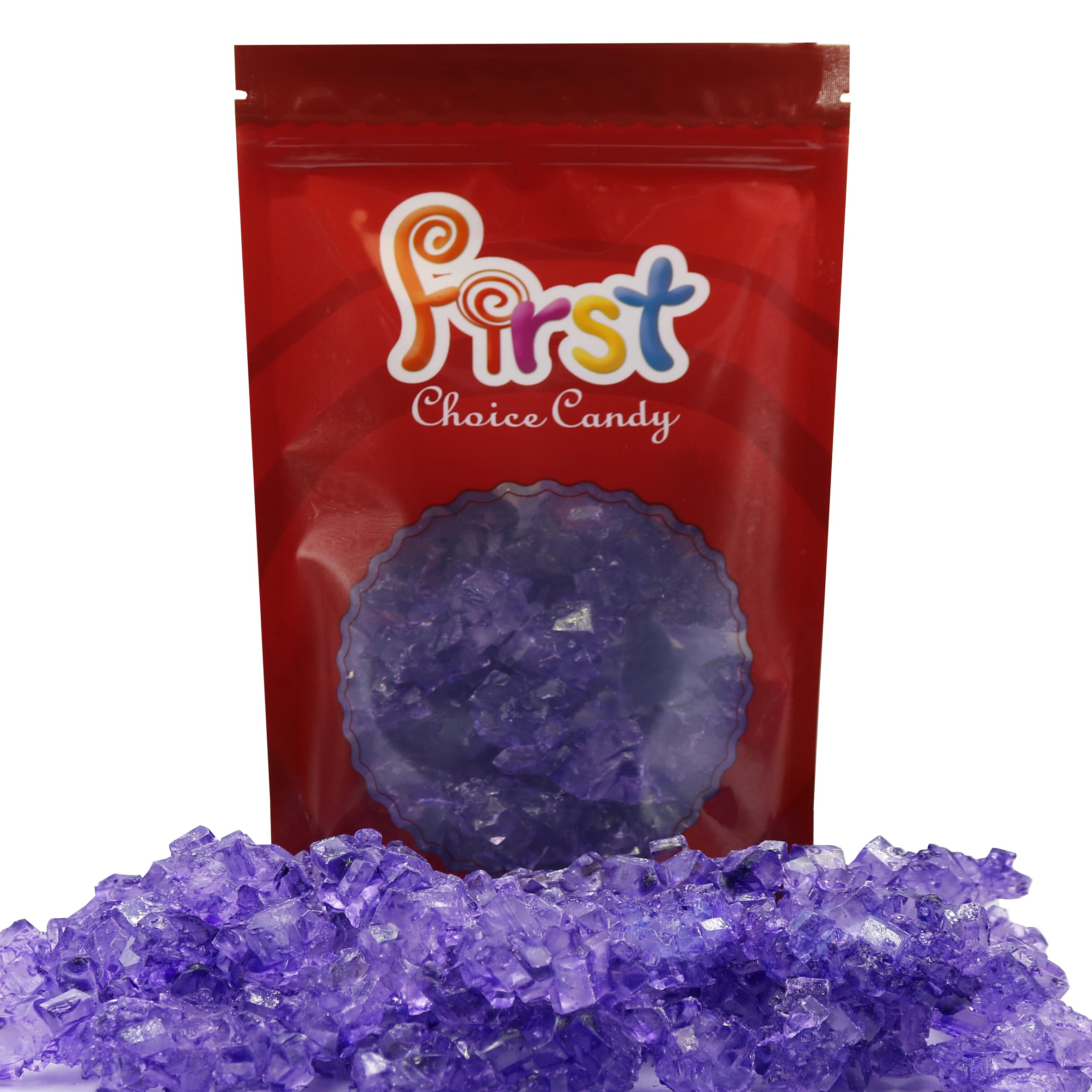 FirstChoiceCandy Rock Candy Strings - 1.5 Pound Bulk Bag (Purple Grape Flavor) | Natural Crystallized Sugar Sticks for Baking, Party Favors & Coffee/Tea Sweetener | Perfect for Weddings, Birthdays & DIY Desserts