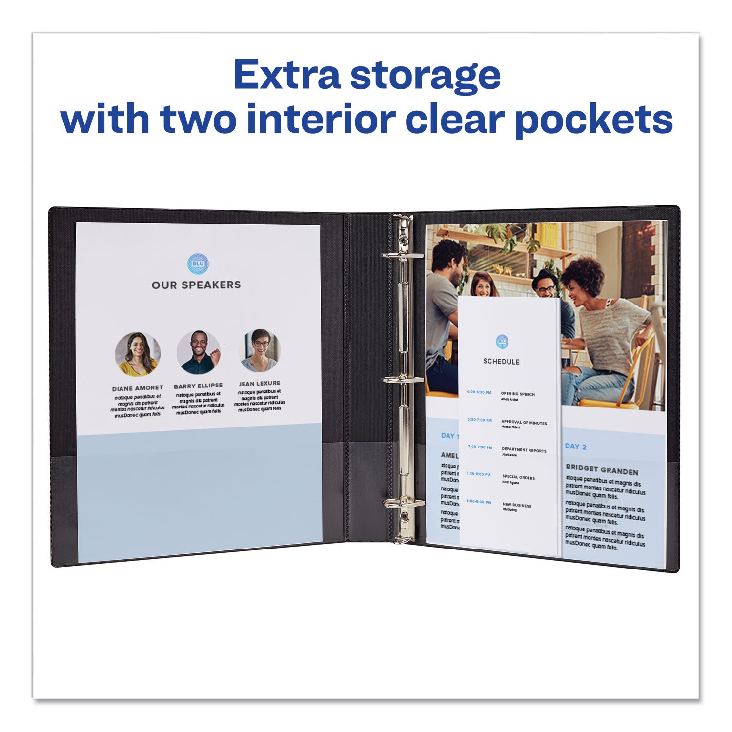Avery® Durable 3-Ring Binder with DuraHinge™ & Slant Rings - 1