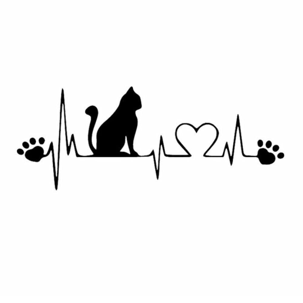 Funny Cat Paw Car Stickers 5Pcs - Vinyl Window Decals for Cars & Trucks