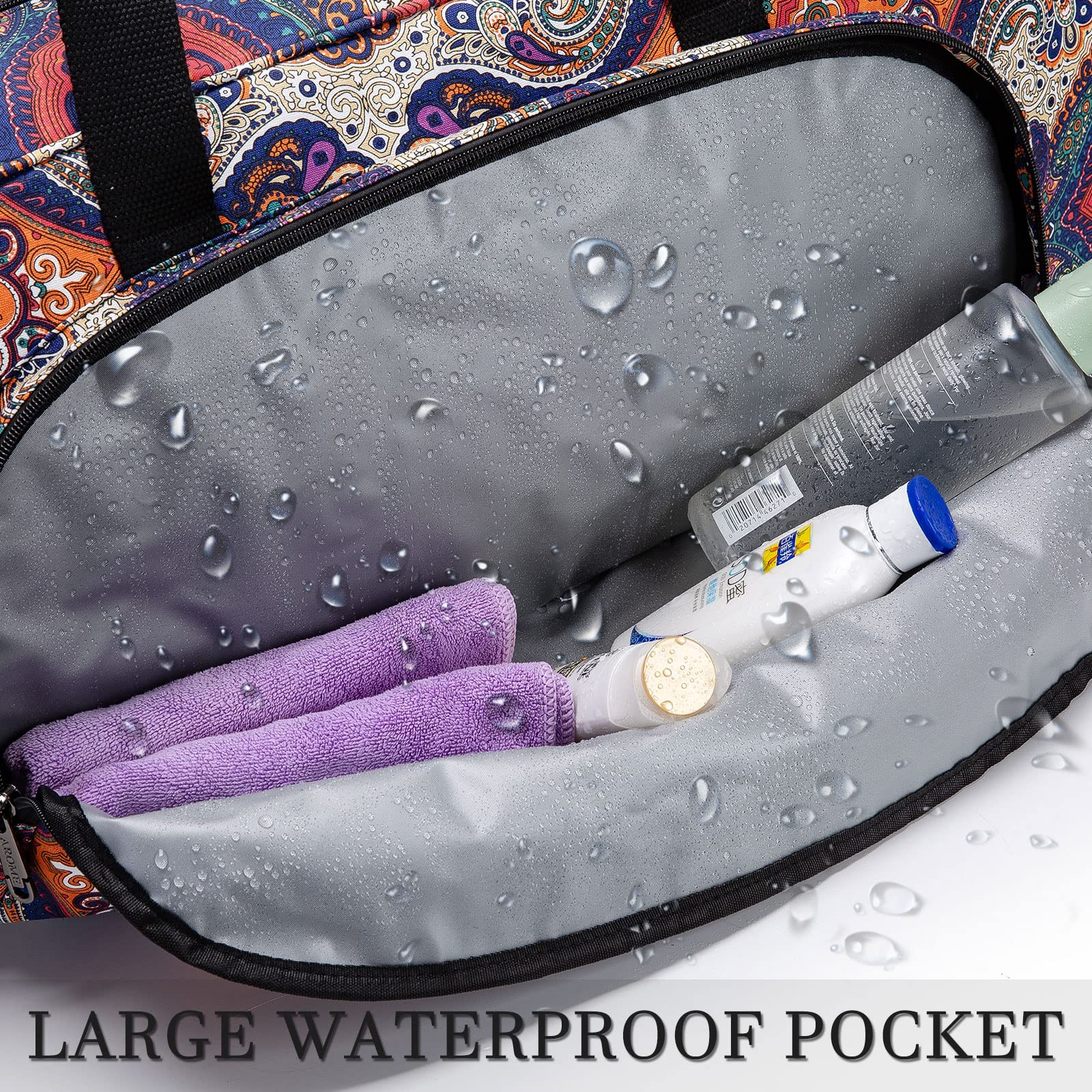 Premium Yoga Mat Bag for Women & Men - Large Canvas Yoga Mat Carrier with Wet Pocket, Shoulder Strap & Mat Strap - Fits 1/4