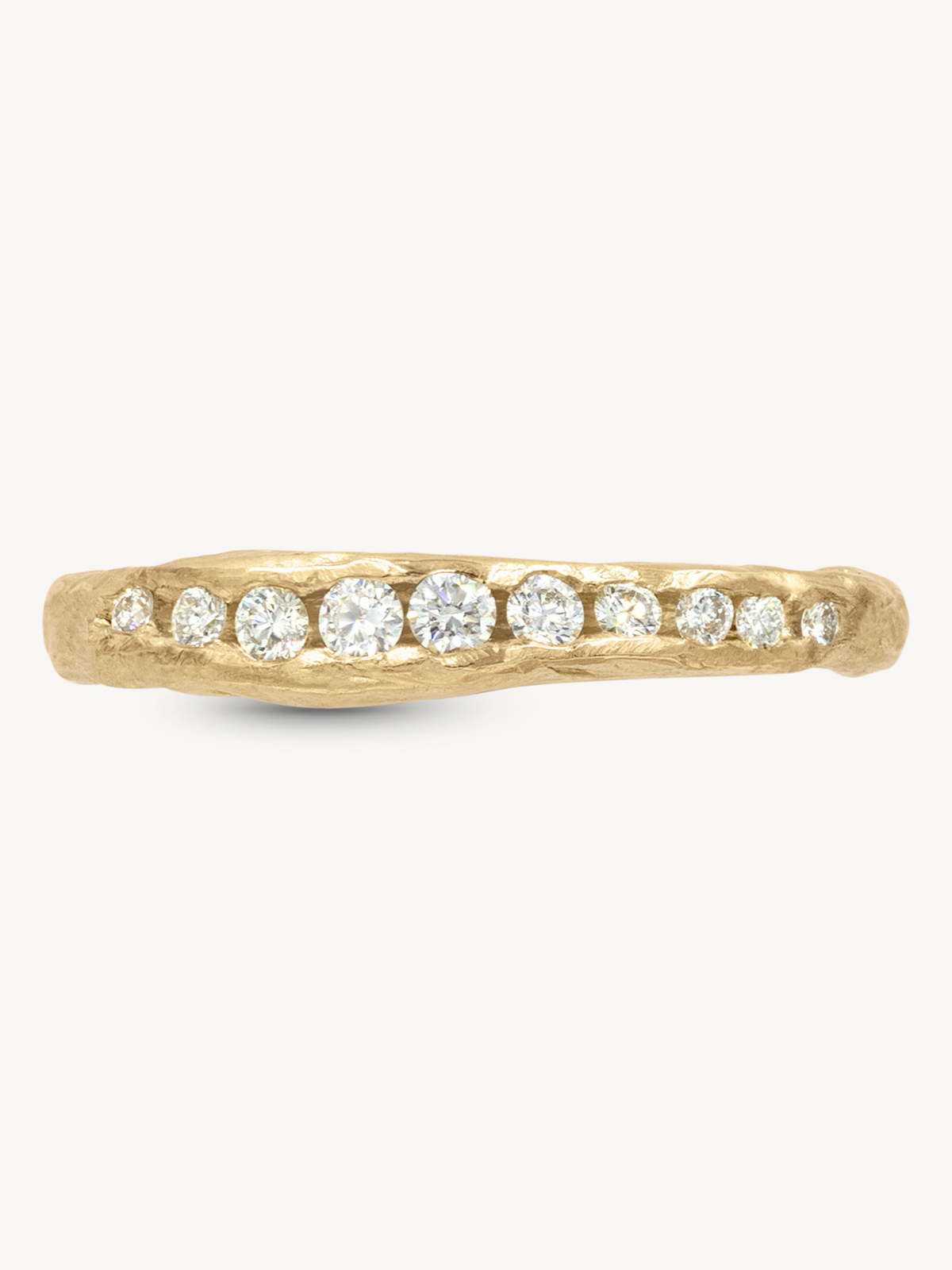 Elegant Crested Half Channel Ring for Women - Dainty Stackable Band for Everyday Wear & Special Occasions