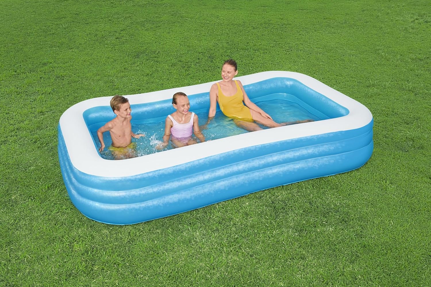 Bestway Family Inflatable Pool - Large 10ft x 30in Outdoor Swimming Pool for Kids & Adults | Heavy Duty PVC Material | Easy Setup & Drain Valve | Perfect for Backyard, Garden, and Summer Water Fun